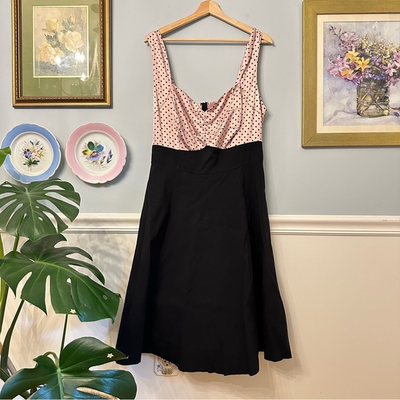 torrid Dresses & Skirts - Torrid Swing Dress Size 16 Pin-up Retro 50s Y2K Pink Black Polka Dot Coquette